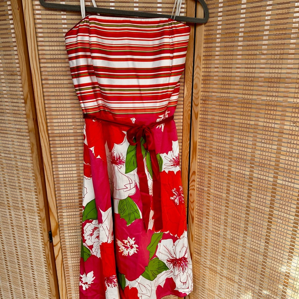 Spenser Jeremy Pink and Orange Strapless Dress